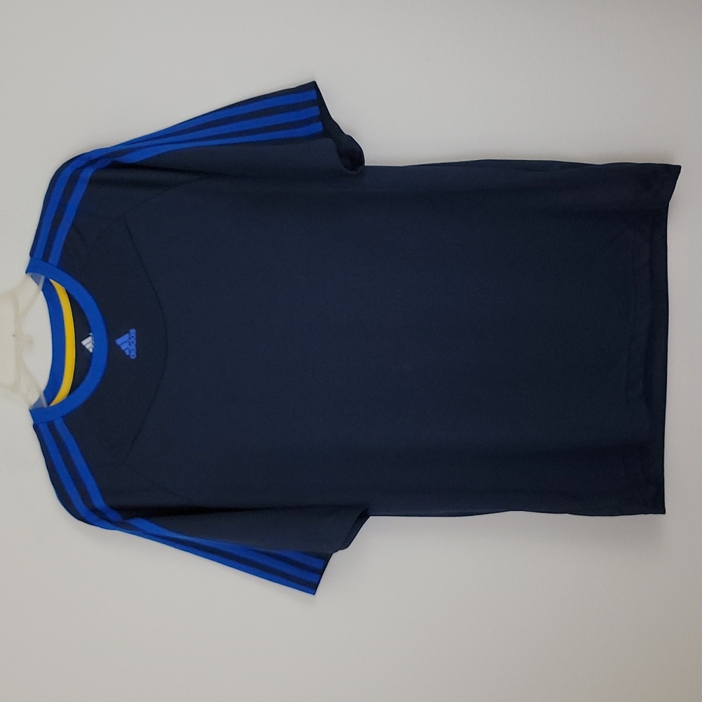 Adidas Blue Athletic Cool Thermo System Short Sleeve Shirt Mens M
